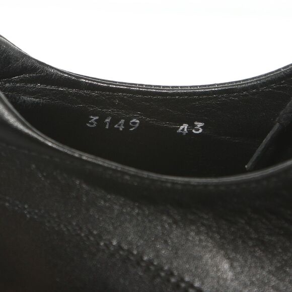 ANTONIO MAURIZI Shoes Mens 10 EU 43 Dress Black Leather Square Toe Formal Oxford